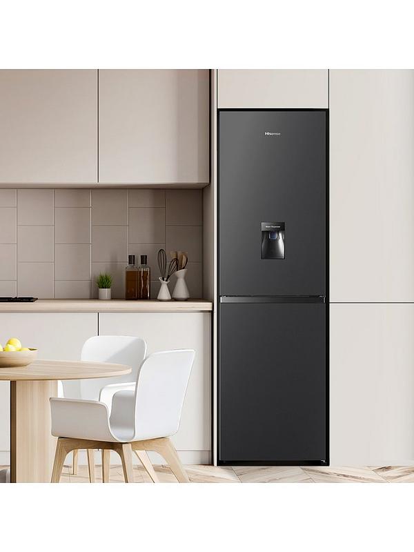 Hisense RB327N4WBE 55cm Wide, Total No Frost, Freestanding Fridge Freezer - Black - Image 3
